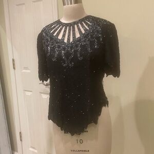 Laurence Kazar sequin top